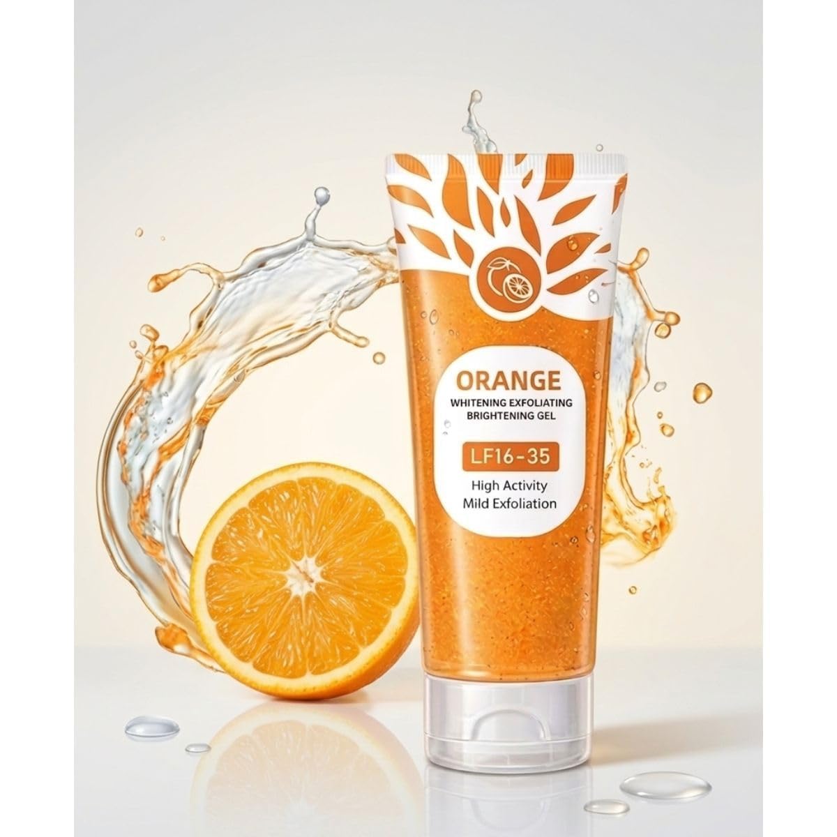 ✨ Dull & Dark Skin? Orange Brightening Gel removes dead skin and gives instant glow 🍊