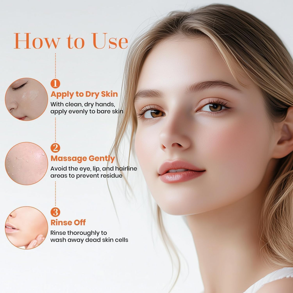 ✨ Dull & Dark Skin? Orange Brightening Gel removes dead skin and gives instant glow 🍊