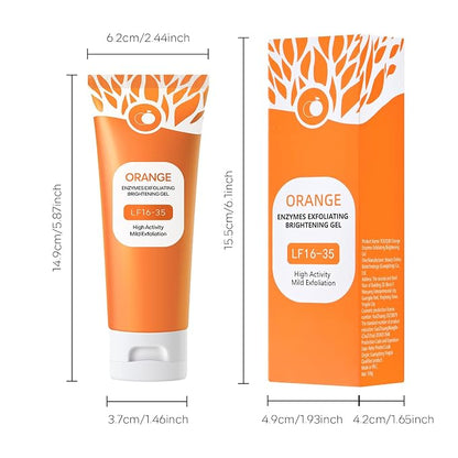 ✨ Dull & Dark Skin? Orange Brightening Gel removes dead skin and gives instant glow 🍊