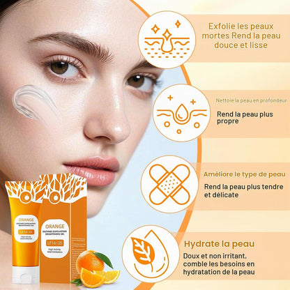 ✨ Dull & Dark Skin? Orange Brightening Gel removes dead skin and gives instant glow 🍊